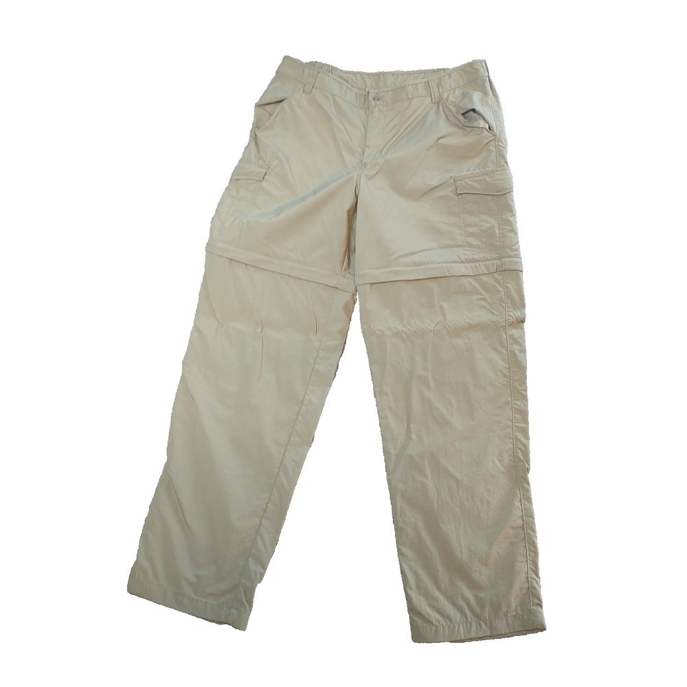 Columbia Omni-Shade Convertible Cargo Pants Womens Large Sage Green Hiking 31.5"